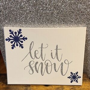 Let It Snow Canvas Wall Art